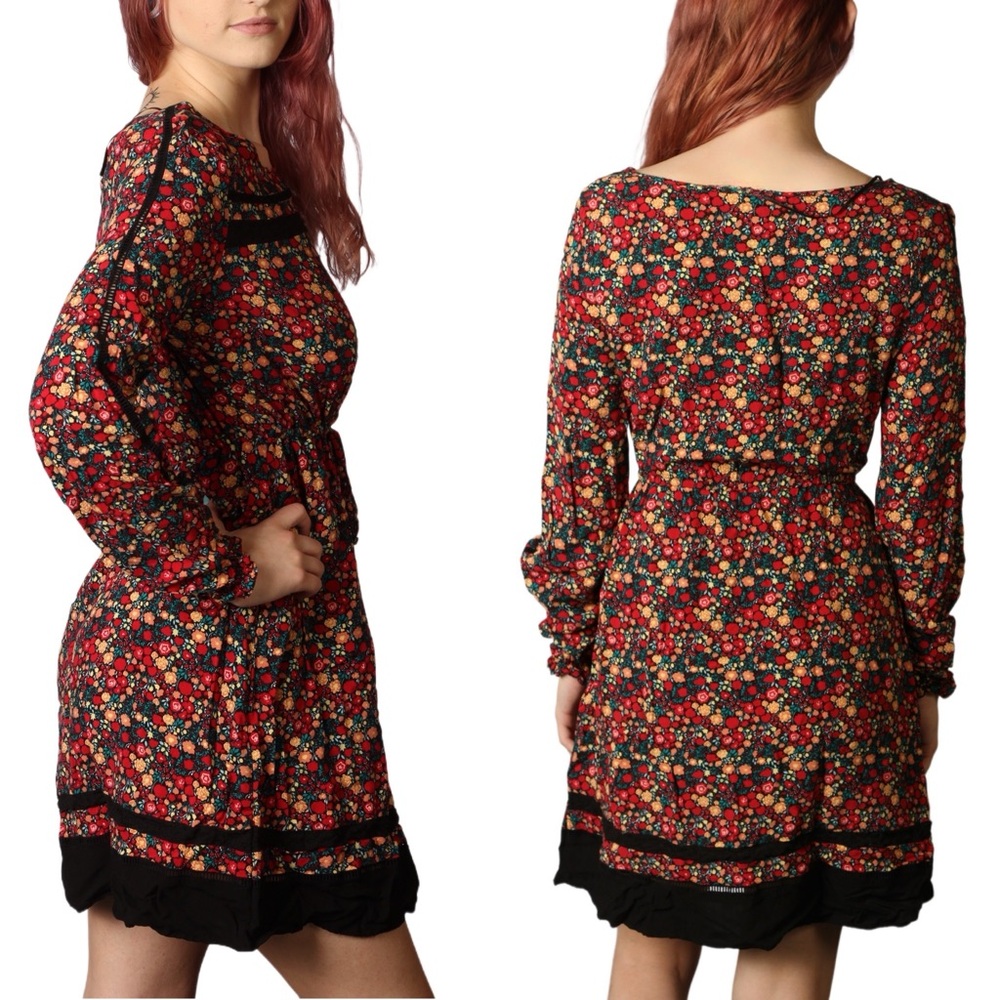 Women's LC Lauren Conrad Long Sleeve Floral Dress - S - Picture 4 of 9